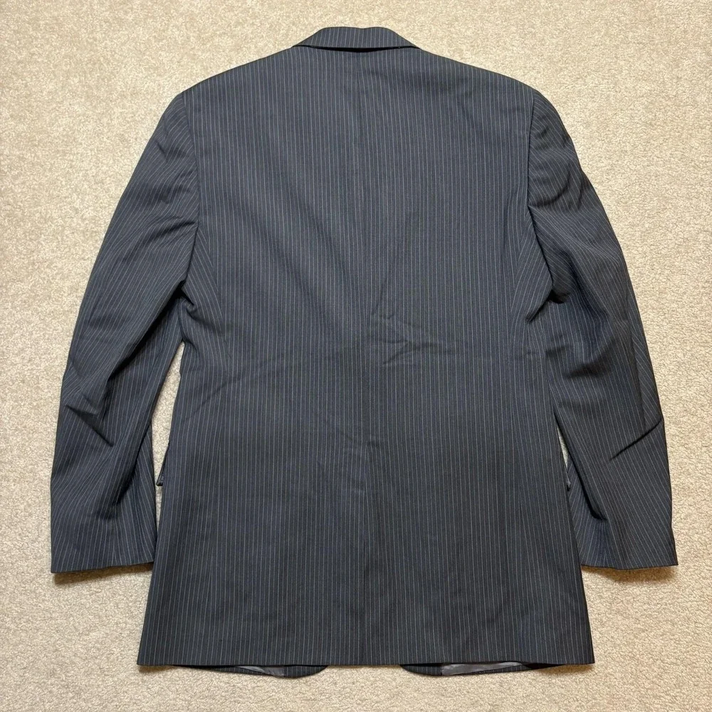 Brooks Brothers 346 Blazer Suit Jacket Mens 37R Gray Pinstripe Sport Coat Stretc